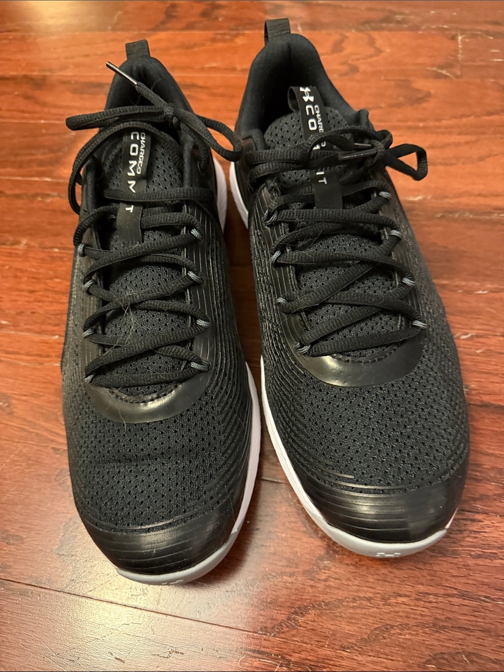 Under Armour Black and White Men's Athletic Training Shoes - Picture 2 of 7